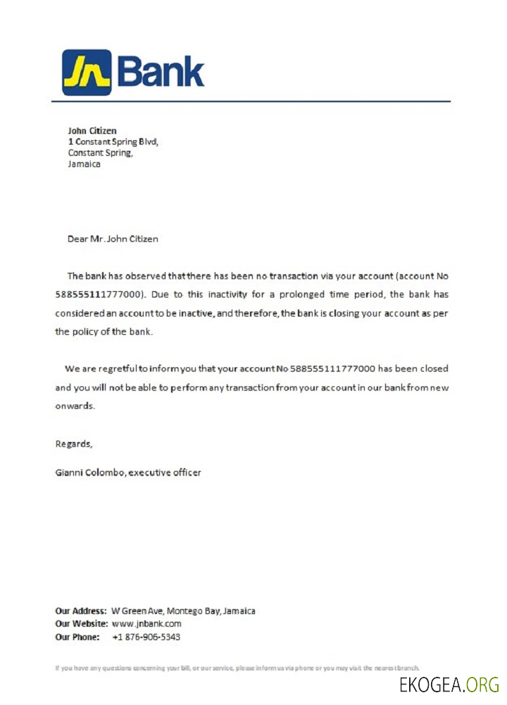 Référence Jamaica , National Bank , closure